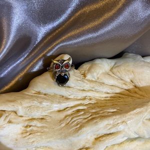 Stirling silver adjustable owl ring. Stamped 925.